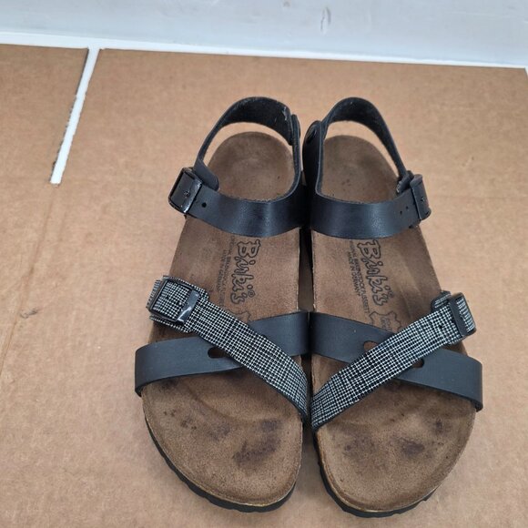Birki's By birkenstock Womens EU 37 Lillie Black Plaid Ankle Strap Sandals - Picture 7 of 9